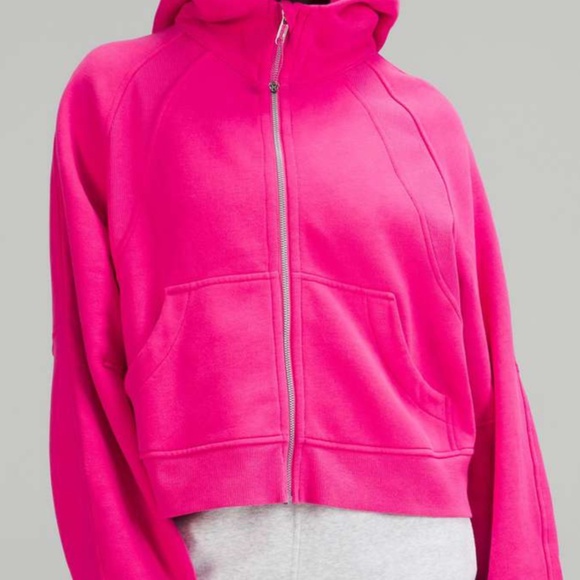 Lululemon Scuba Oversized Full-Zip Hoodie M/L Sonic Pink - Picture 1 of 10